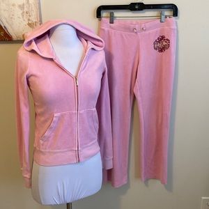 Juicy Couture Pink Velour Tracksuit